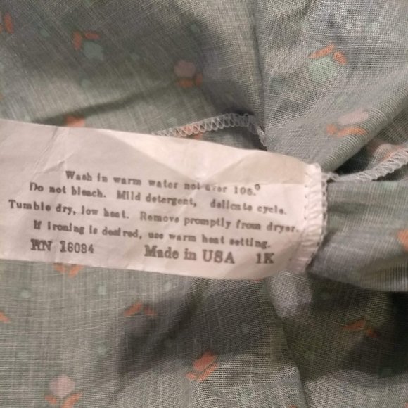 Sage Floral Twin Dust Ruffle Bed Skirt Complete 4 Corner Poly/cotton 14" Drop - Picture 5 of 11